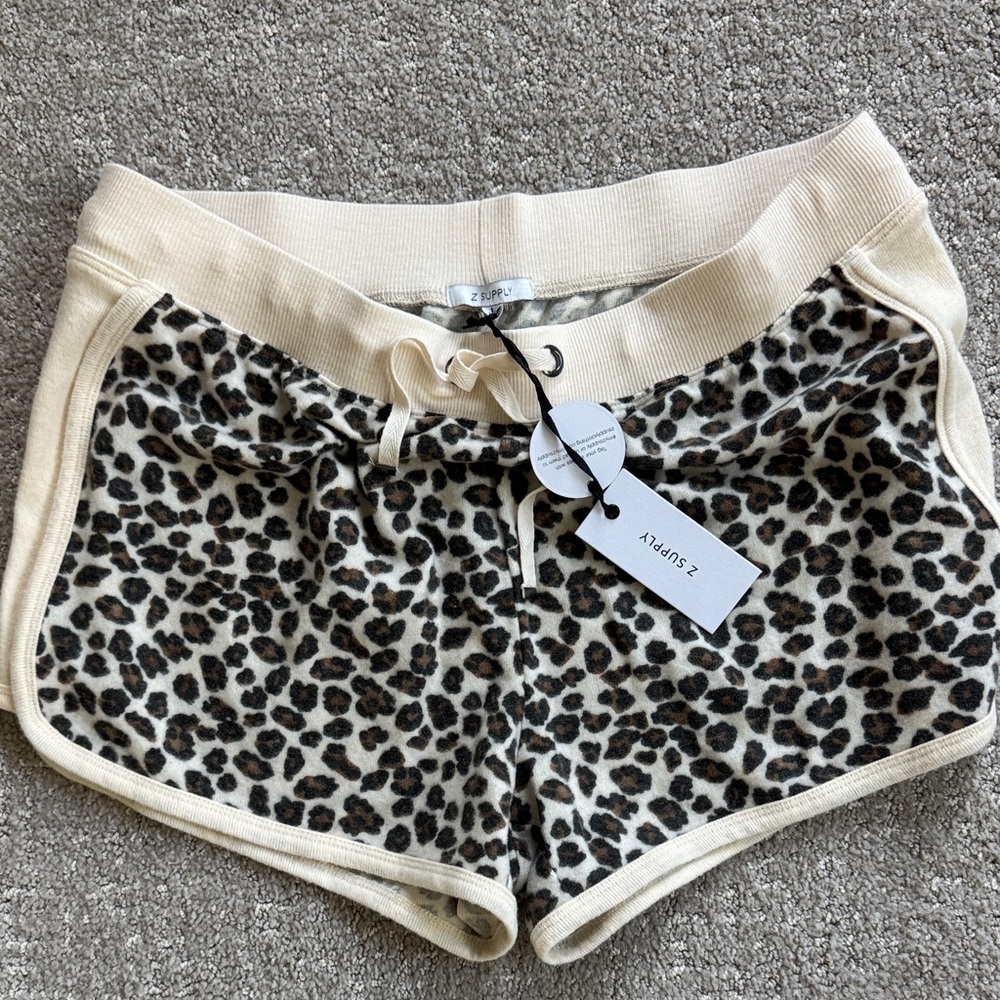 ZSupply Leopard Print Pajama Shorts